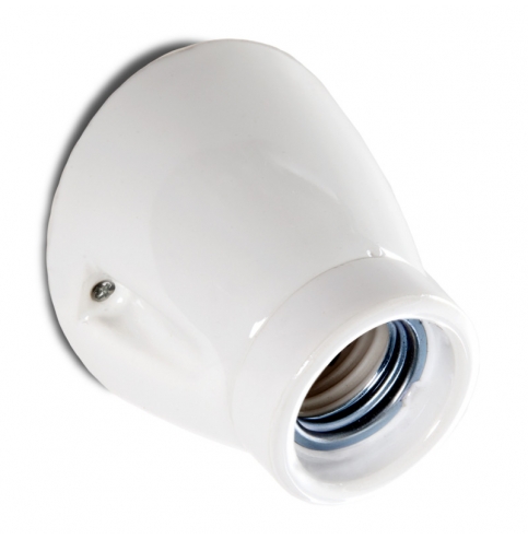 Aplique E27 Porcelana Blanca Ø 75Mm H 65Mm Mila [AM-AC510]