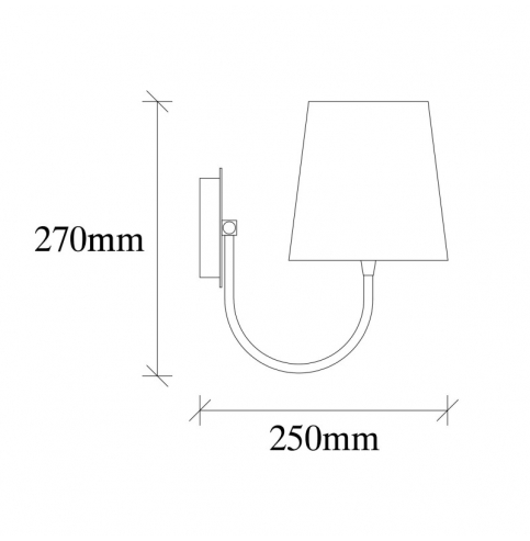 Aplique de Pared \"Prens - 101-A02\" Multicolor 1xE27 Sin Bombilla [OPV-521SHN2106]