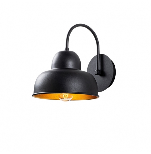 Aplique de Pared estilo vintage \"Berceste - 180BLACK-A\" Negro 1xE27 Sin Bombilla [OPV-521SHN2139]