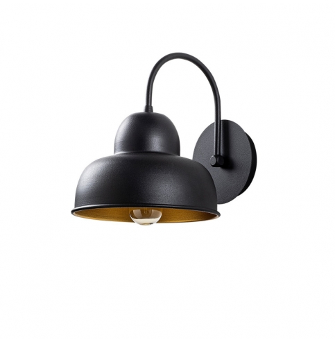 Aplique de Pared estilo vintage \"Berceste - 180BLACK-A\" Negro 1xE27 Sin Bombilla [OPV-521SHN2139]