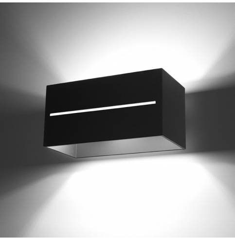 Aplique de Pared de estilo moderno \"LOBO MAXI\" Negro IP20 2xG9 Sin Bombilla [SOL-SL.0530]