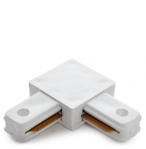 Conector 90º Carril Focos LED Blanco