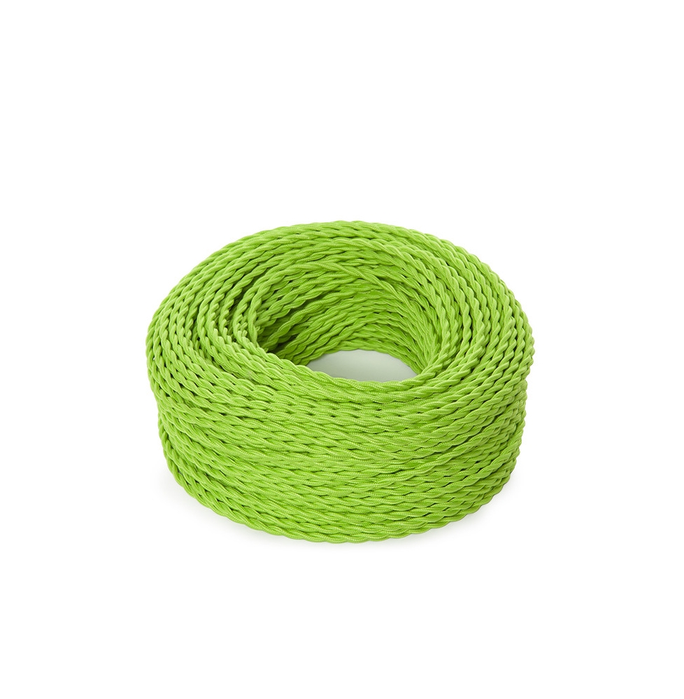 Cable Trenzado 2X0,75 Verde Menta  X 1M [SKD-CT275-MINT GREEN]