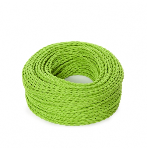 Cable Trenzado 2X0,75 Verde Menta  X 1M [SKD-CT275-MINT GREEN]