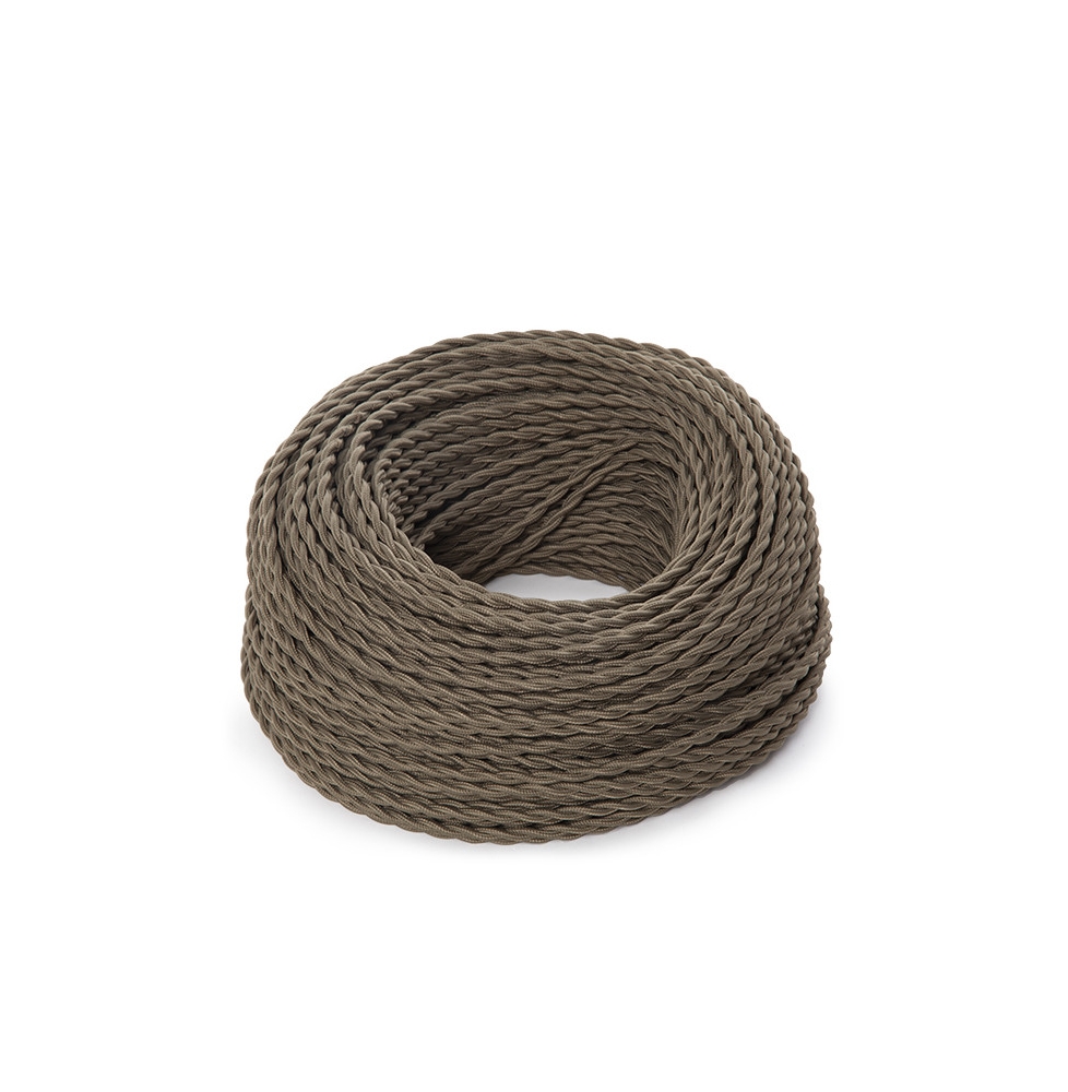 Cable Trenzado 2X0,75 Caqui  X 1M [SKD-CT275-KHAKI]