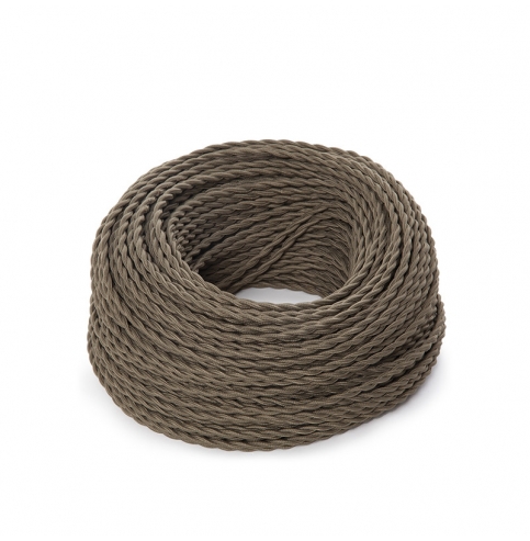 Cable Trenzado 2X0,75 Caqui  X 1M [SKD-CT275-KHAKI]